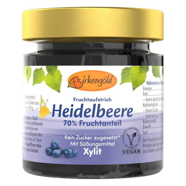 Heidelbeer Marmelade mit Xylit 200 g